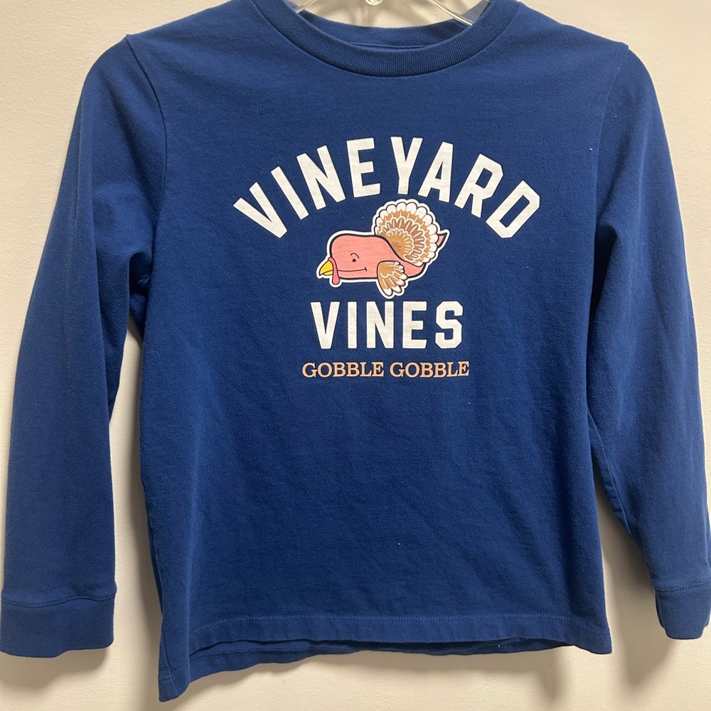 Vineyard Vines Kids Navy Gobble Gobble Tee - Picture 1 of 1